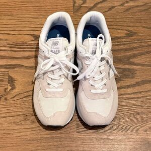 JCrew New Balance 574 Sneakers Women 9 New without Box Nimbus Gray White